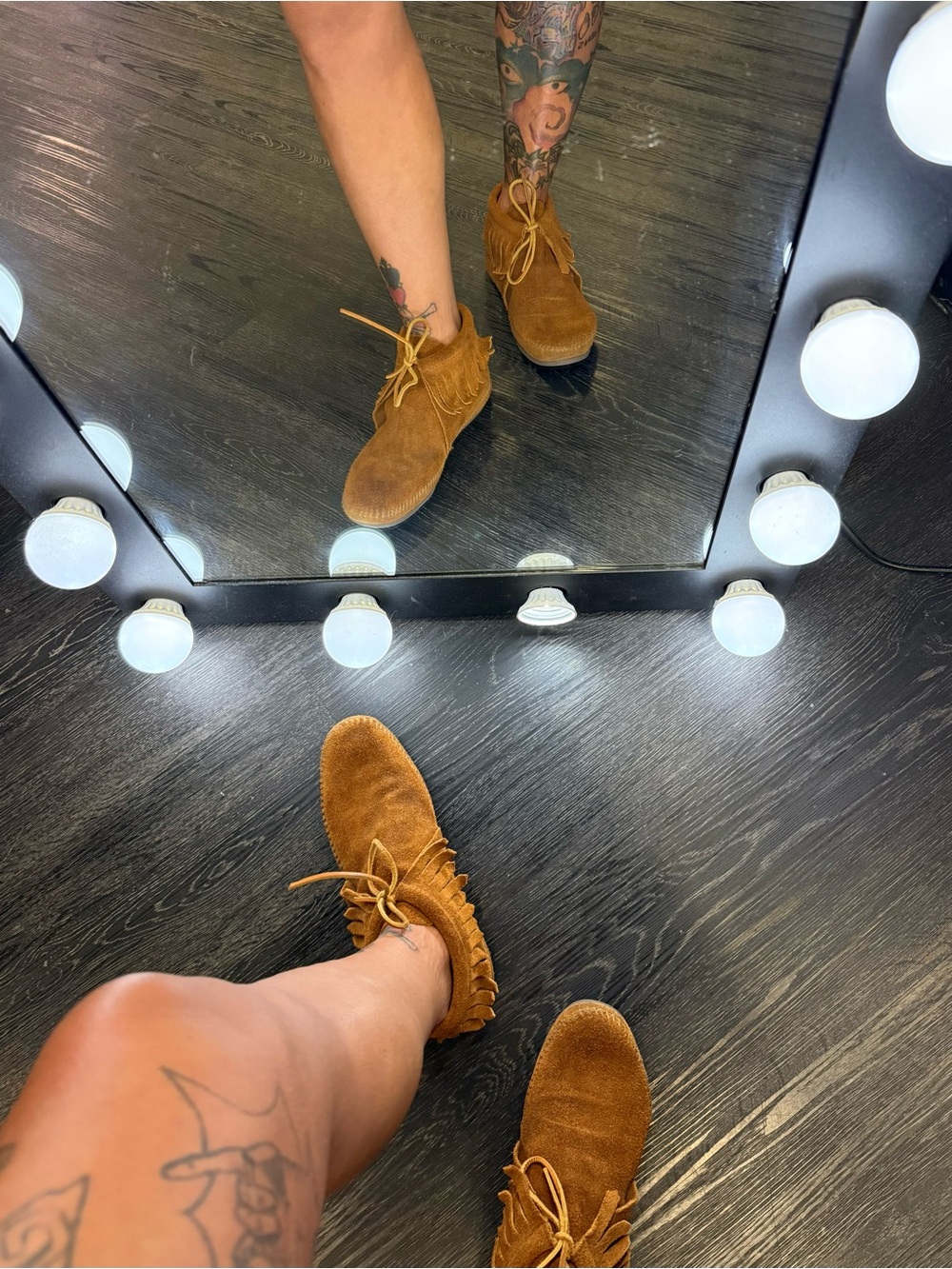 Minnetonka - Fringe Ankle Boot Bootie Moccasin - Women’s 8
